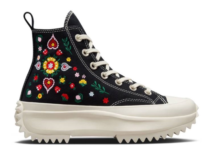 Converse Run Star Hike Platform High - Floral Embroidery