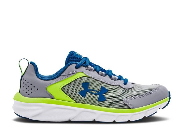 Underarmour Assert 9 Gs - Mod Grey High-Vis Yellow