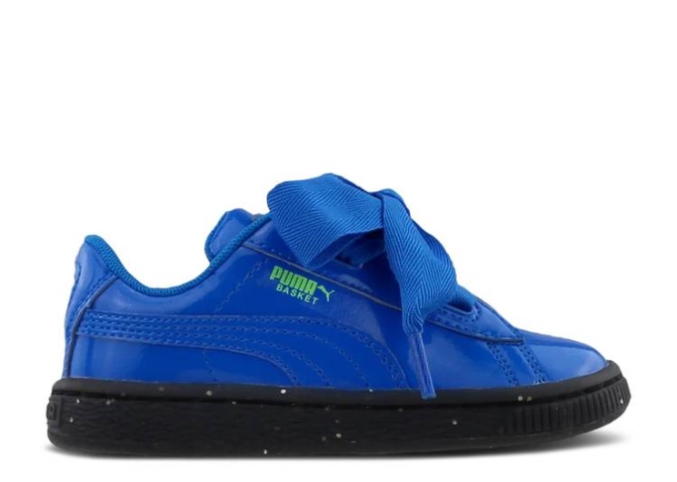 Puma Basket Heart Iced Glitz Block Infant - Plat Blue