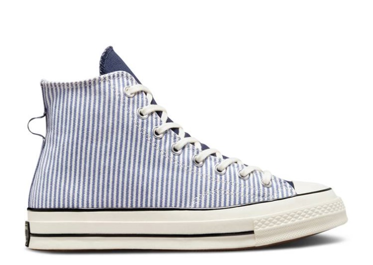 Converse Chuck 70 High - Washed Indigo Hickory Stripes