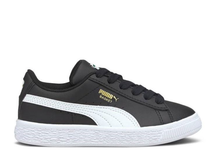Puma Basket Classic 21 Little Kid - Black White