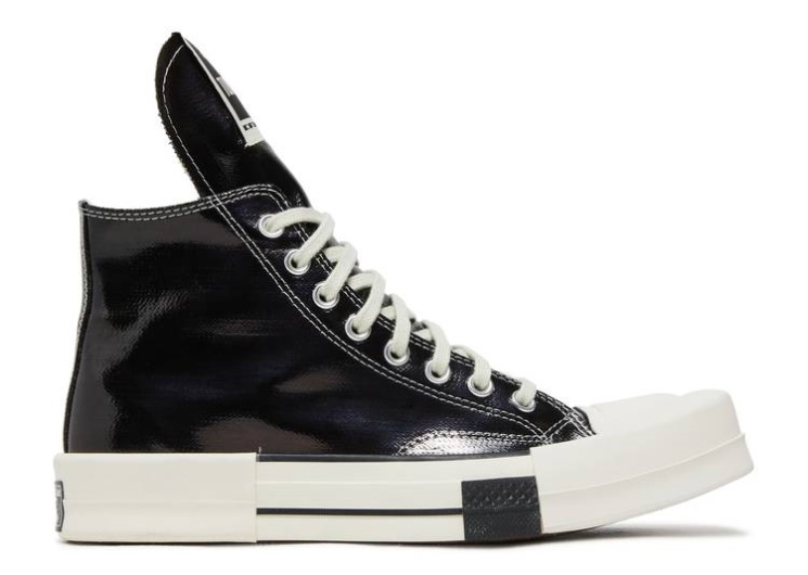 Converse Rick Owens X Turbodrk Chuck 70 High - Black Lacquer