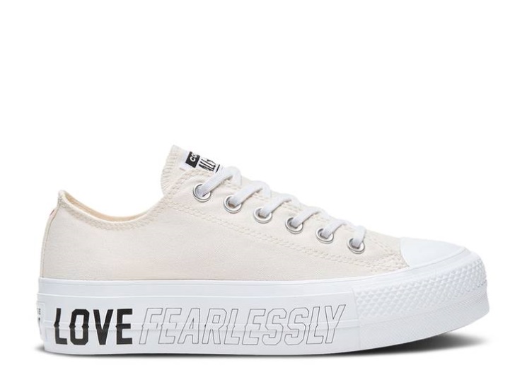 Converse Wmns Chuck Taylor All Star Lift Low - Love Fearlessly Egret/White/Black