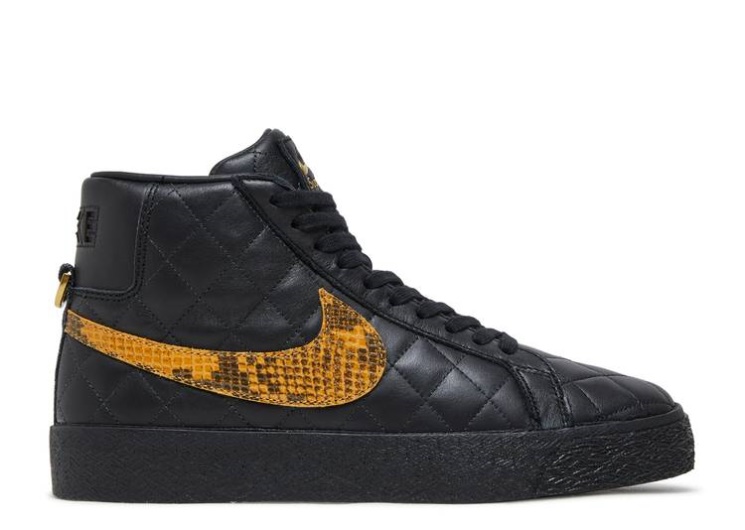 Nike Supreme X Zoom Blazer Mid Qs Sb - Black Snakeskin