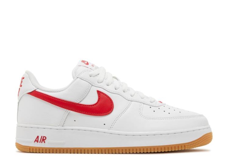 Nike Air Force 1 Low - Color Of The Month White/Red/Gum Yellow