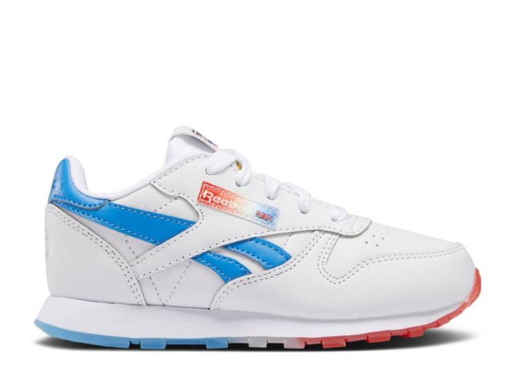 Reebok Popsicle X Classic Leather Little Kid - White Instinct Red