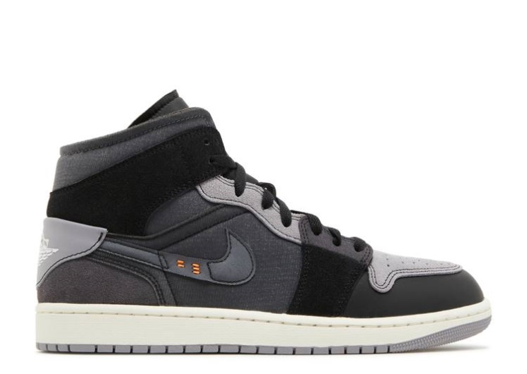 Air Jordan 1 Mid Se Craft - Inside Out Black/Graphite/Sail/Grey