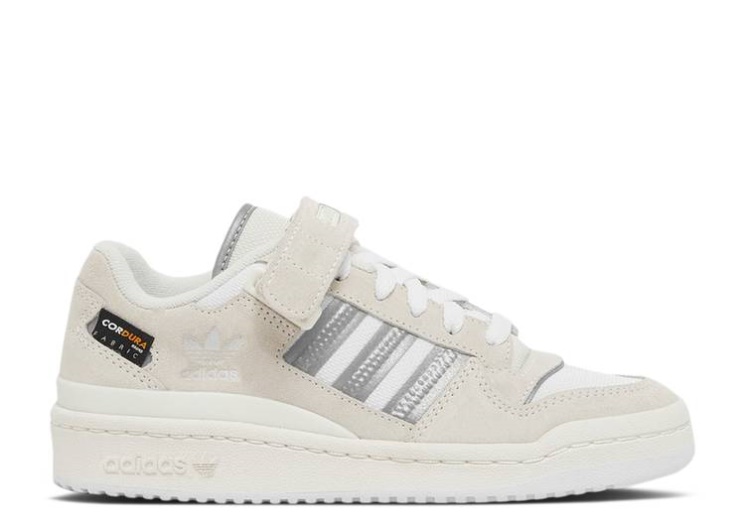 Adidas Forum Low J - Off White Silver Metallic