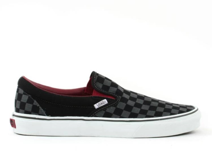 Vans Classic Slip-On Black/Gunmetal/Red
