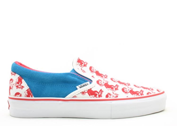 Vans Classic Slip On Lx Poppy Red/Blue Jewel