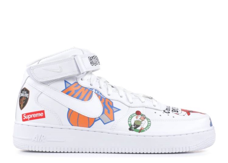 Nike Supreme X Nba X Air Force 1 Mid 07 - White