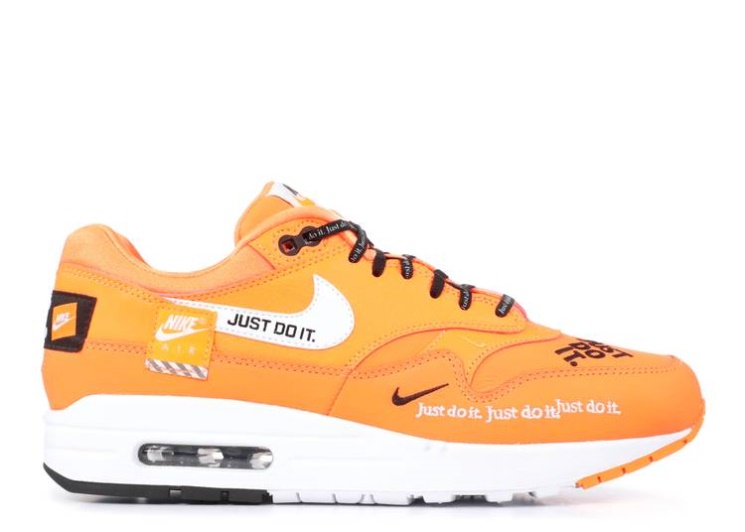Nike Wmns Air Max 1 Lx - Just Do It Total Orange/White/Black