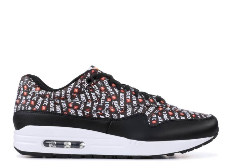 Nike Air Max 1 - Just Do It Black/White/Total Orange