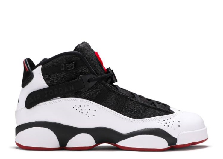 Jordan 6 Rings Bg - Black White Gym Red
