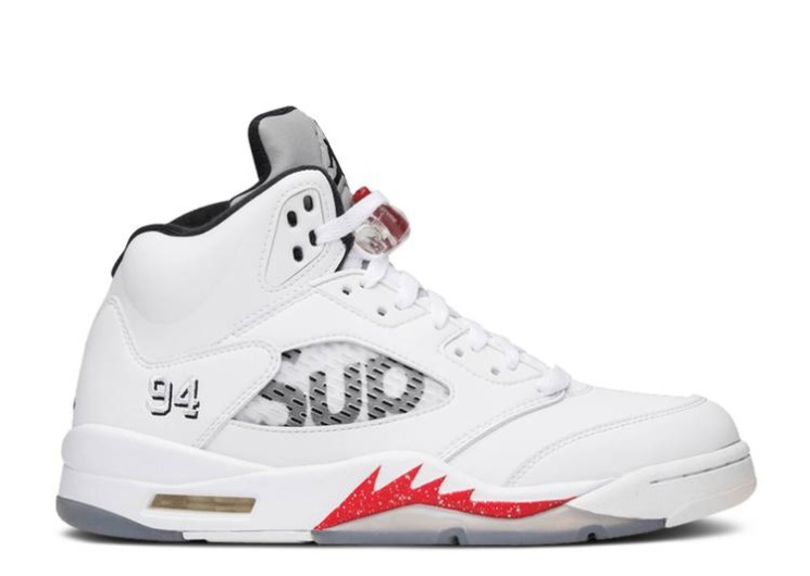 Supreme X Air Jordan 5 Retro - White Sample
